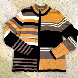 Women’s Christopher and Banks Zippered Cardigan Sweater - Large